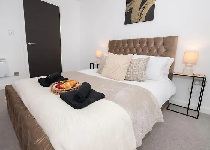Deluxe 2 Bed Flat With Gym Sleeps 6 Apartamento *